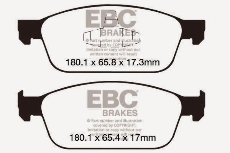 EBC 12+ Ford Focus 2.0 Turbo ST Redstuff Front Brake Pads - Corvette Realm