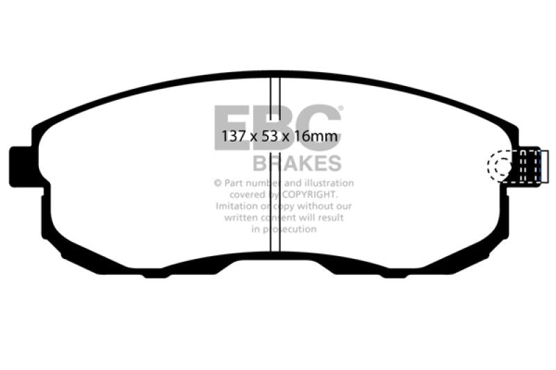 EBC 02-03 Infiniti G20 2.0 Redstuff Front Brake Pads - Corvette Realm