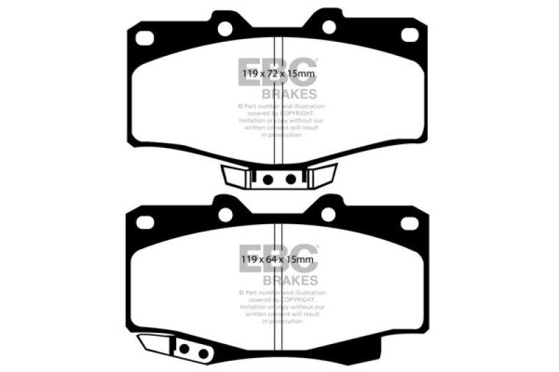 EBC 90-91 Toyota 4 Runner 2.4 Greenstuff Front Brake Pads - Corvette Realm