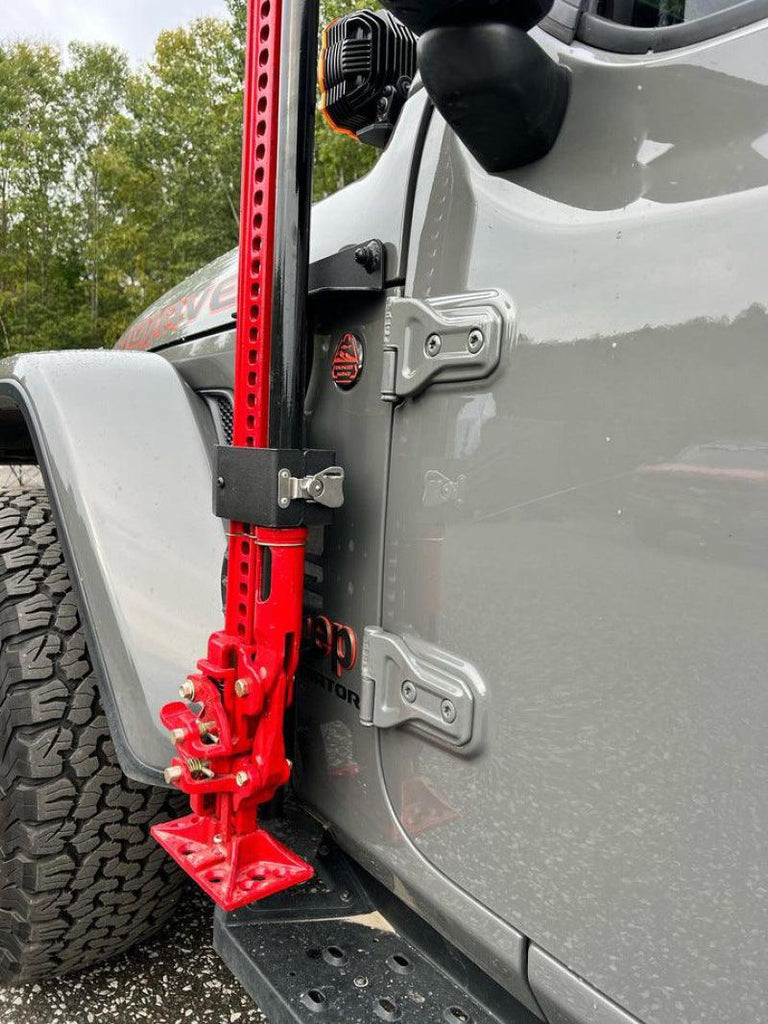 Go Rhino 18-24 Jeep Wrangler JL/JLU/JT Front Fender Jack Mount for Hi-Lift Jack - Tex. Blk - Corvette Realm