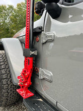 Load image into Gallery viewer, Go Rhino 18-24 Jeep Wrangler JL/JLU/JT Front Fender Jack Mount for Hi-Lift Jack - Tex. Blk - Corvette Realm