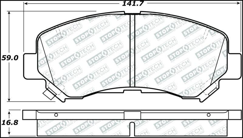 StopTech Street Select Brake Pads - Rear - Corvette Realm