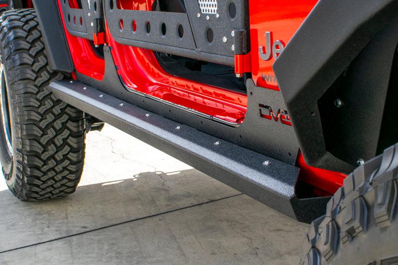 DV8 Offroad 2007-2018 Jeep Wrangler JK (4-door) Frame Mounted Sliders - Corvette Realm