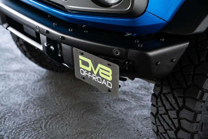 DV8 Offroad 21-22 Ford Bronco Factory Front Bumper License Relocation Bracket - Side - Corvette Realm