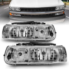 Load image into Gallery viewer, ANZO 1999-2002 Chevrolet Silverado 1500 Crystal Headlights Chrome - Corvette Realm