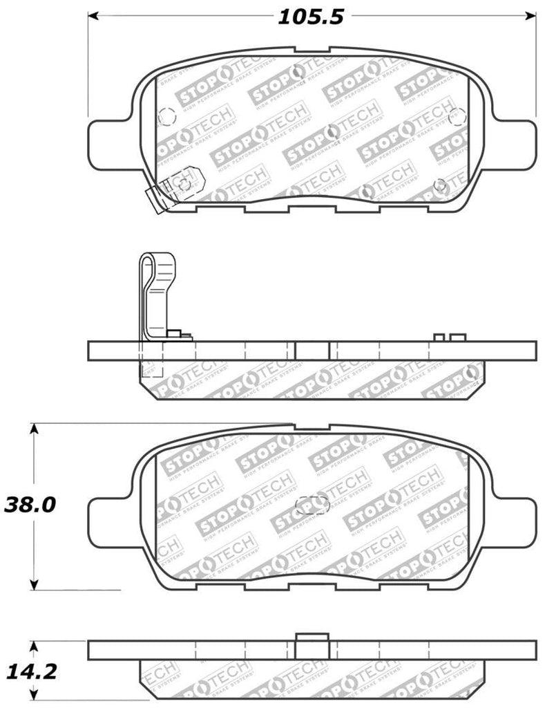 StopTech Performance 6/02-08 350z / 01-08 G35 Rear Brake Pads - Corvette Realm