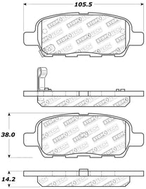 StopTech Performance 6/02-08 350z / 01-08 G35 Rear Brake Pads - Corvette Realm