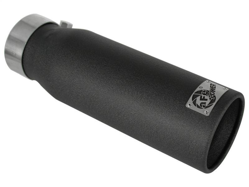 aFe MACHForce XP Exhausts Tips SS-304 EXH Tip 3in x 4Out x 12L Bolt-On (blk) - Corvette Realm