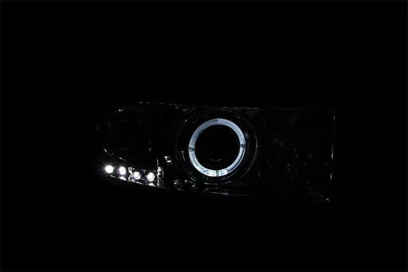 ANZO 1994-2001 Dodge Ram Projector Headlights w/ Halo Chrome - Corvette Realm
