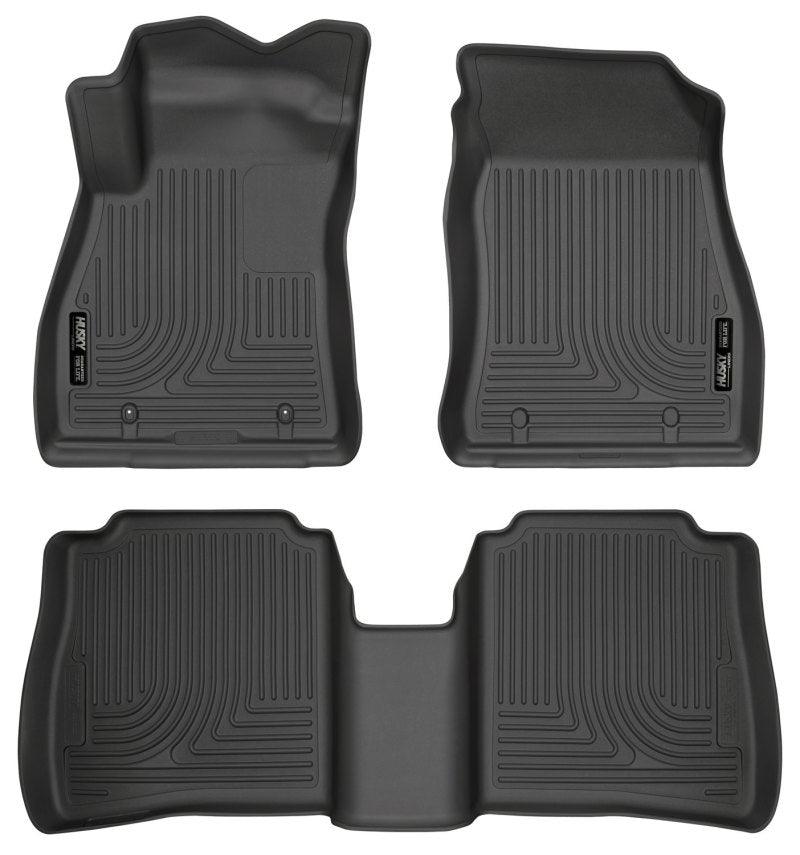 Husky Liners 14-18 Nissan Sentra Weatherbeater Black Front & 2nd Seat Floor Liners - Corvette Realm