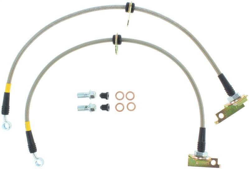 StopTech 11-15 Honda CR-Z / 09-14 Honda Fit Stainless Steel Front Brake Lines - Corvette Realm