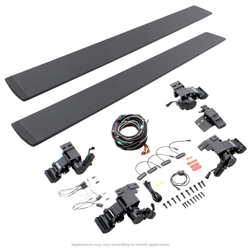 Go Rhino 20-23 Jeep Gladiator 4dr E-BOARD E1 Electric Running Board Kit (Cut/Drill Req.) - Tex. Blk - Corvette Realm