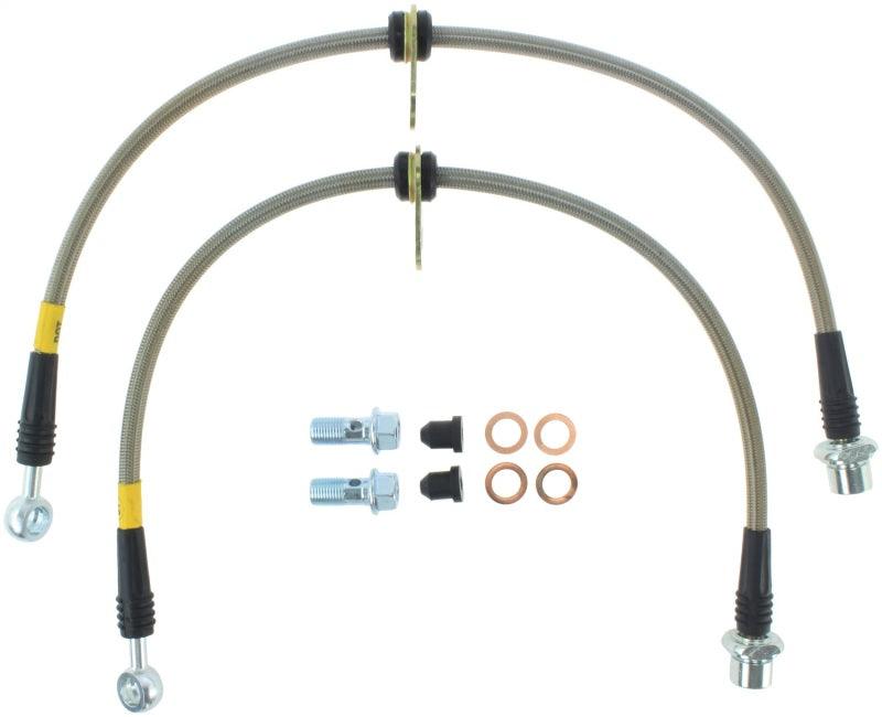 StopTech 02-12 Toyota Camry Coupe/Sedan / 04-08 Solara Front Stainless Steel Brake Lines - Corvette Realm