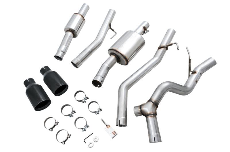 AWE Tuning 20-21 Jeep Gladiator JT 3.6L Tread Edition Cat-Back Dual Exhaust - Diamond Black Tip - Corvette Realm