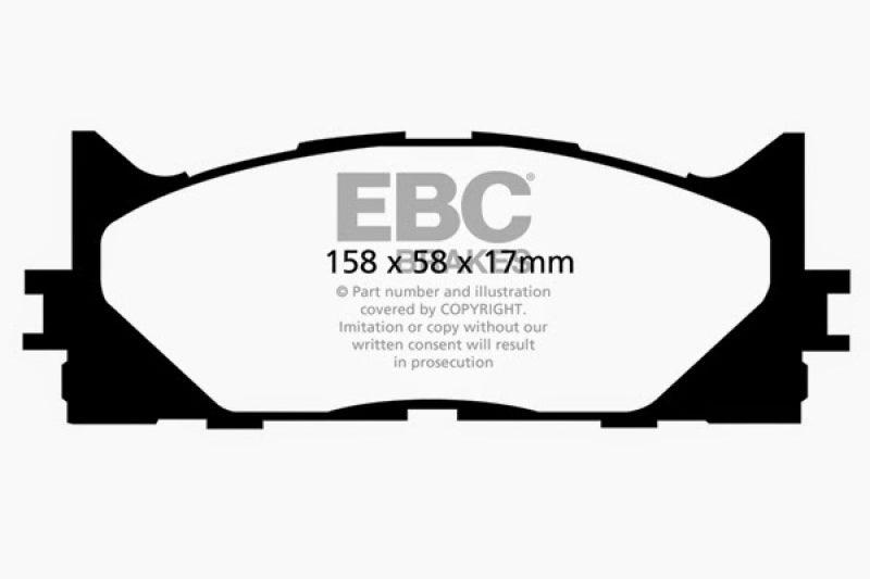 EBC 13+ Lexus ES300h 2.5 Hybrid Greenstuff Front Brake Pads - Corvette Realm