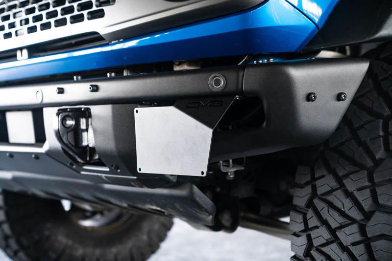 DV8 Offroad 21-22 Ford Bronco Factory Front Bumper License Relocation Bracket - Side - Corvette Realm