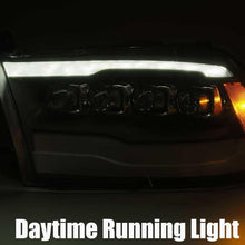 Load image into Gallery viewer, AlphaRex 09-18 Dodge Ram 1500HD NOVA LED Projector Headlights Plank Style Design Alpha Black w/DRL - Corvette Realm