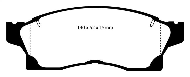 EBC 91-92 Toyota MR2 2.0 Turbo Redstuff Front Brake Pads - Corvette Realm