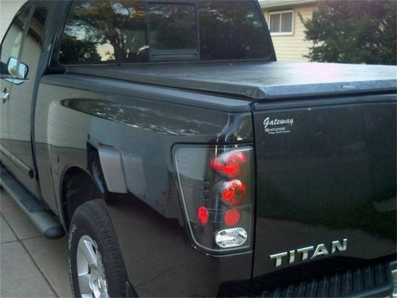 Spyder Nissan Titan 04-14 Euro Style Tail Lights Black ALT-YD-NTI04-BK - Corvette Realm