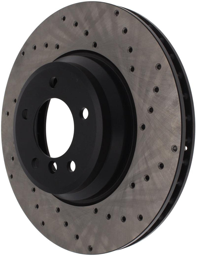 StopTech 07-10 BMW 335i Cross Drilled Left Front Rotor - Corvette Realm