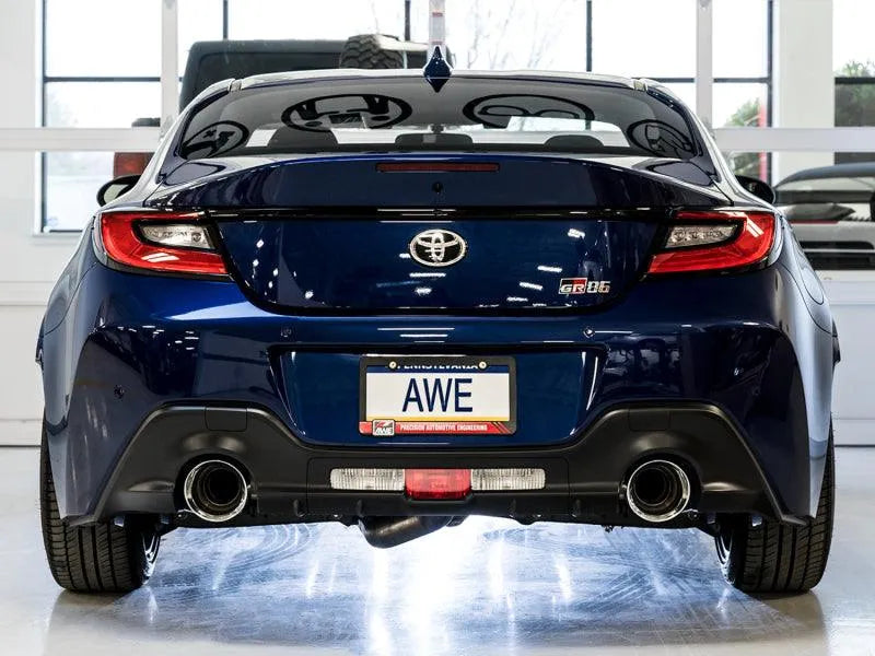 AWE Subaru BRZ/ Toyota GR86/ Toyota 86 Touring Edition Cat-Back Exhaust- Chrome Silver Tips - Corvette Realm