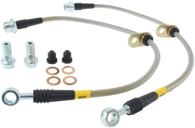 StopTech 08-10 Toyota Land Cruiser Front Stainless Steel Brake Line Kit - Corvette Realm