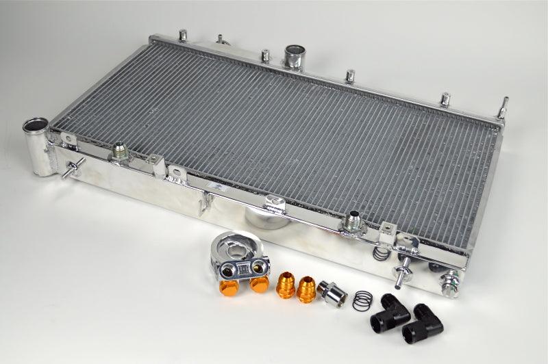 CSF 08-15 Subaru WRX/STI 2-Row Radiator w/Built-In Oil Cooler - Corvette Realm