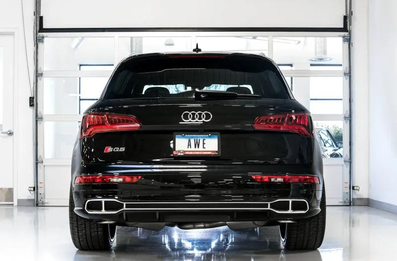 AWE Tuning Audi B9 SQ5 Non-Resonated Touring Edition Cat-Back Exhaust - No Tips (Turn Downs) - Corvette Realm