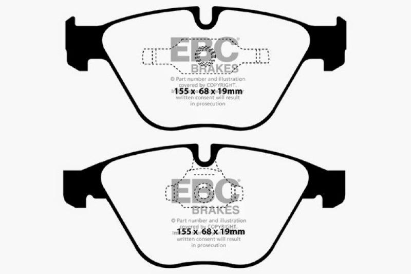 EBC 11+ BMW Z4 3.0 Twin Turbo iS (E89) Redstuff Front Brake Pads - Corvette Realm