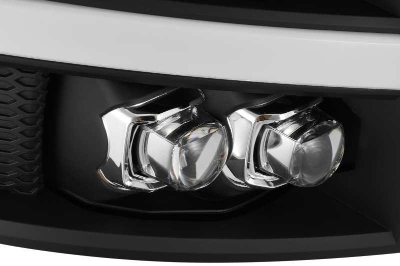 AlphaRex 07-13 Chevy 1500HD(NewBody) NOVA LED Proj Headlight Plank Sty Glos Blk w/Activ Lite/Seq Sig - Corvette Realm