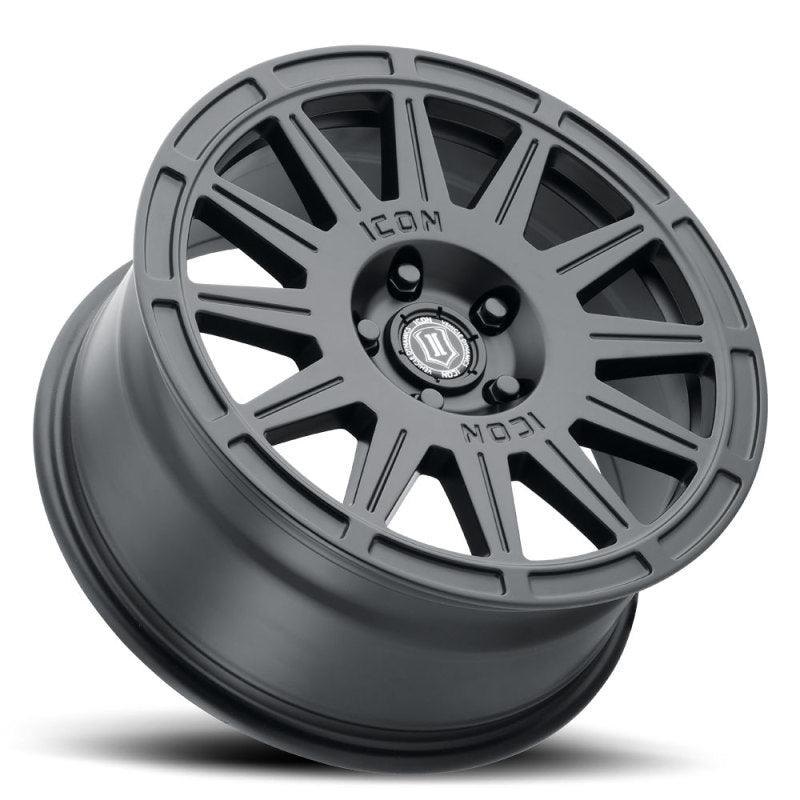 ICON Ricochet 17x8 5x4.5 38mm Offset 6in BS Satin Black Wheel - Corvette Realm