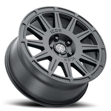 Load image into Gallery viewer, ICON Ricochet 17x8 5x4.5 38mm Offset 6in BS Satin Black Wheel - Corvette Realm