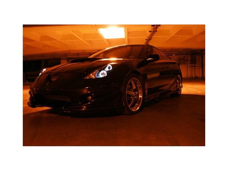 Spyder Toyota Celica 00-05 Projector Headlights LED Halo DRL Blk High H1 Low H1 PRO-YD-TCEL00-LED-BK - Corvette Realm