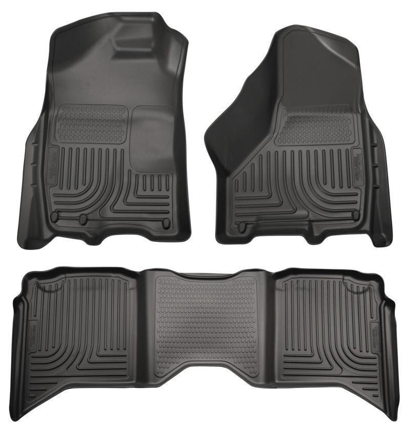 Husky Liners 2012 Dodge Ram 1500/2500 Crew Cab WeatherBeater Combo Black Floor Liners - Corvette Realm