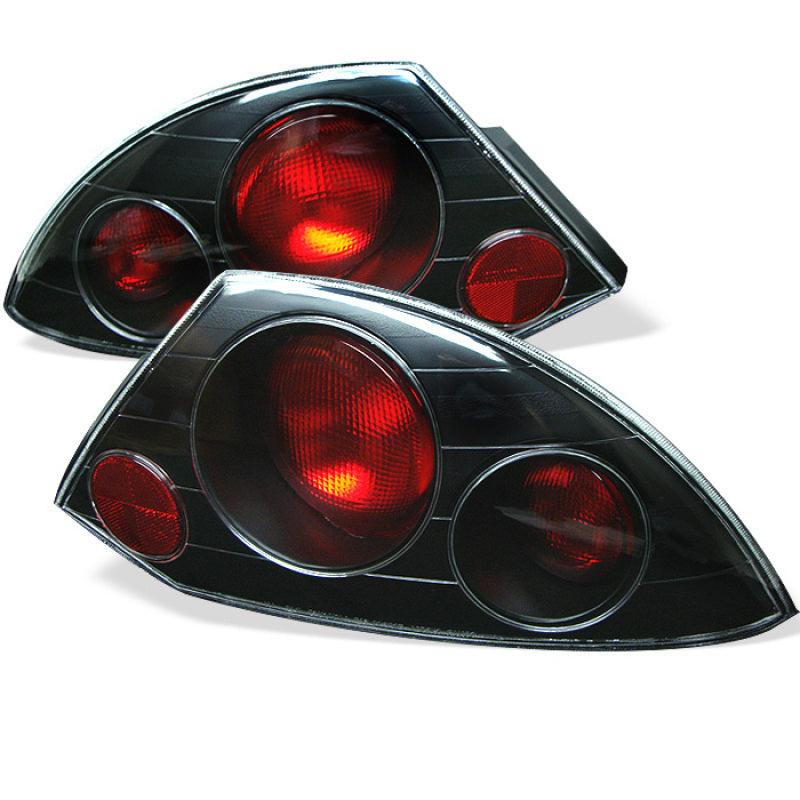 Spyder Mitsubishi Eclipse 00-02 Euro Style Tail Lights Black ALT-YD-ME00-BK - Corvette Realm