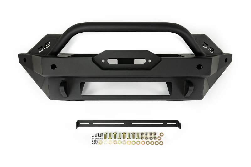 DV8 Offroad 2021+ Ford Bronco Modular Front Bumper Winch Capable w/ Auxiliary Light Mounts - Corvette Realm