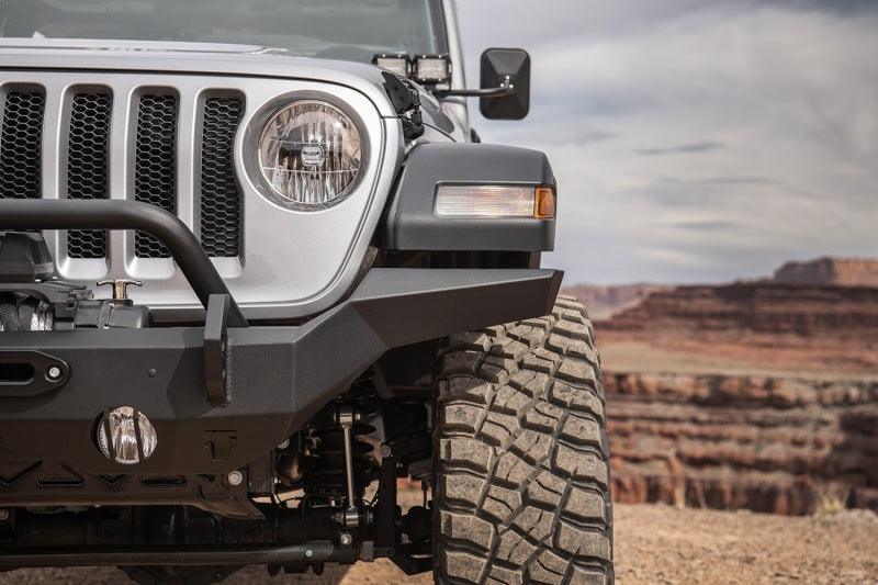 Rugged Ridge HD Bumper Full Width Front 07-18 Jeep Wrangler JK 18-20 Jeep Wrangler JL 2020 JT - Corvette Realm