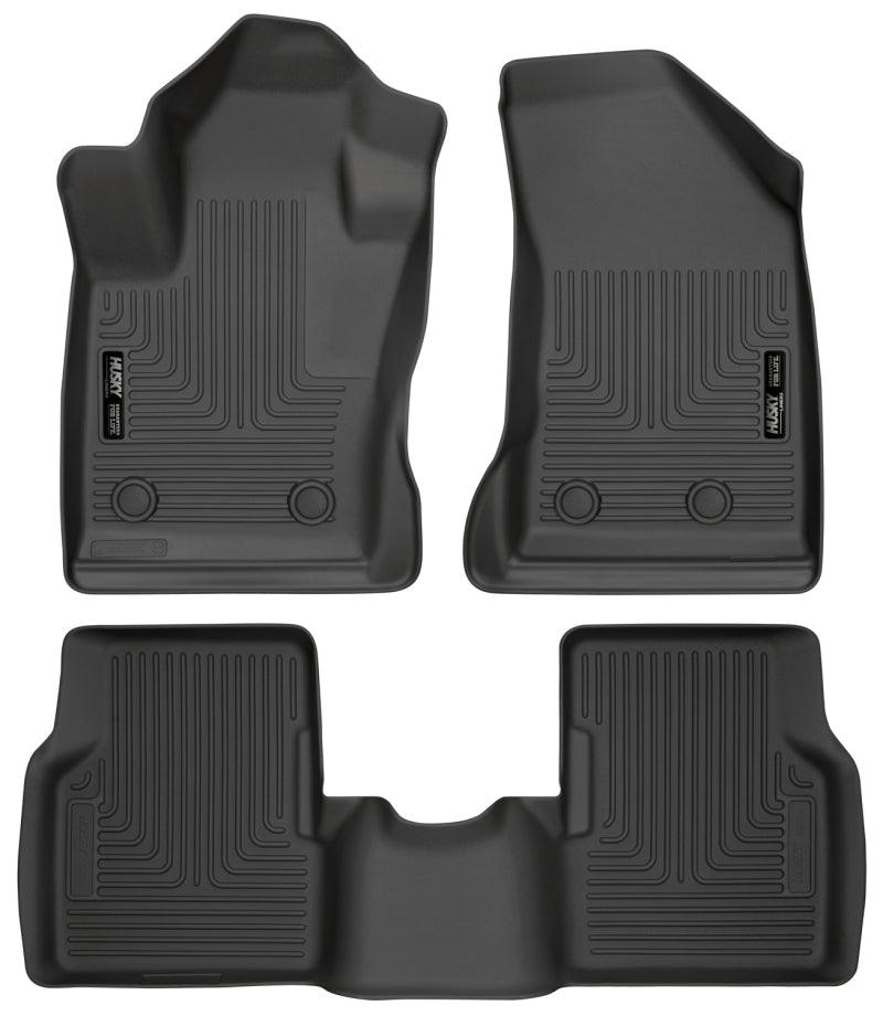 Husky Liners 2017 Jeep Compass Weatherbeater Black Front & 2nd Seat Floor Liners - Corvette Realm