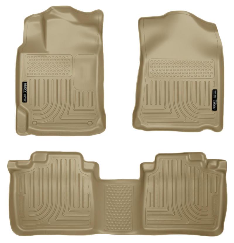 Husky Liners 10-13 Lexus RX350/RX450h WeatherBeater Tan Front & 2nd Seat Floor Liners - Corvette Realm