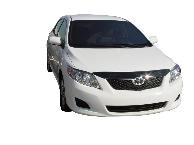 AVS 09-10 Toyota Corolla (Grille Fascia Mount) Aeroskin Low Profile Acrylic Hood Shield - Smoke