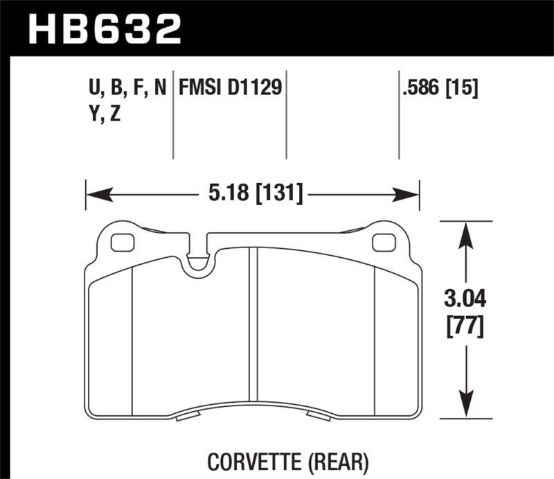 Hawk 2007-2015 Volkswagen Tourareg Base/V6/V6-Sport/TDI HPS 5.0 Performance Rear Brake Pads - Corvette Realm