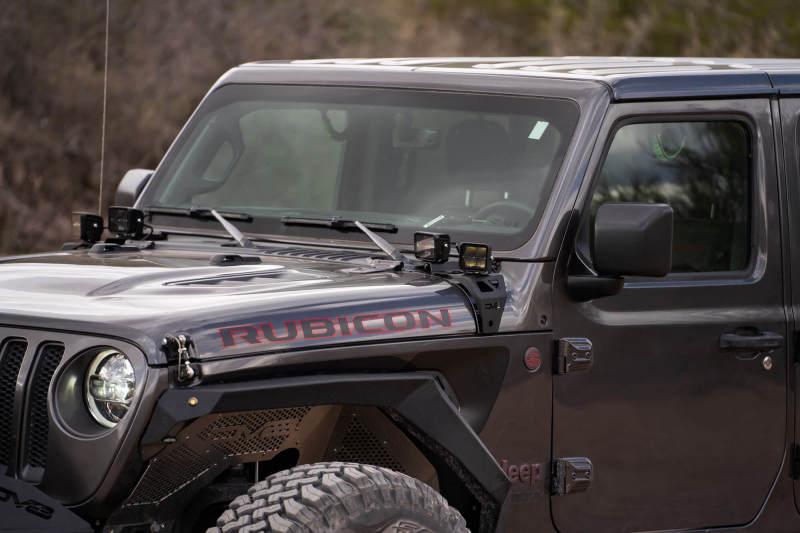 DV8 Offroad 18-22 Jeep Gladiator JT Cowl Light Bar Bracket - Corvette Realm