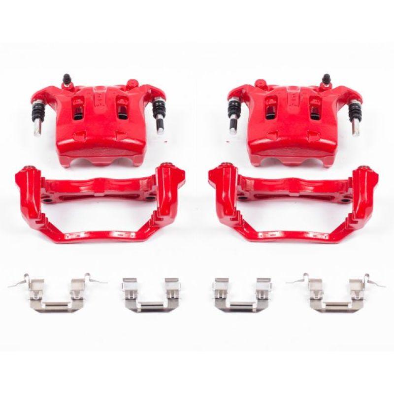 Power Stop 08-12 Infiniti EX35 Front Red Calipers w/Brackets - Pair - Corvette Realm