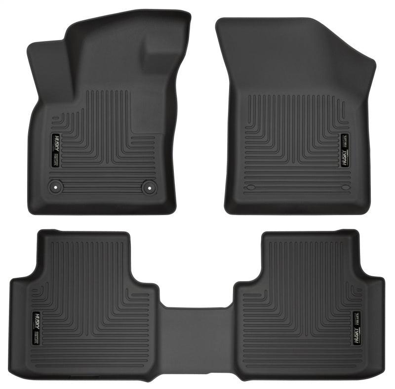 Husky Liners 18-19 Volkswagen Atlas Weatherbeater Black Front & 2nd Seat Floor Liners - Corvette Realm