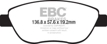 Load image into Gallery viewer, EBC 14-17 Fiat 500 Redstuff Ceramic Low Dust Front Brake Pads - Corvette Realm