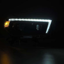 Load image into Gallery viewer, AlphaRex 10-13 Toyota 4Runner PRO-Series Proj Headlights Plank Style Alpha Blk w/Seq Signal/DRL - Corvette Realm
