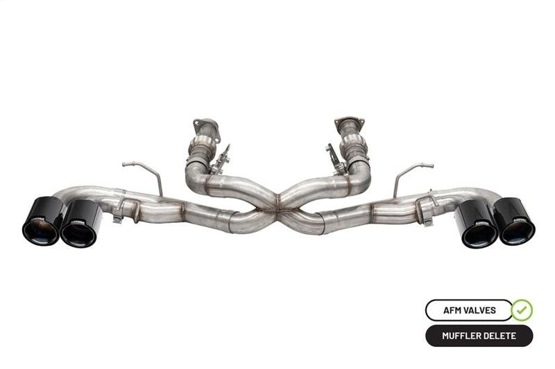 Corsa 20-23 Chevrolet Corvette C8 RWD 3in Xtreme Cat-Back Exhaust w/4.5in Carbon Fiber Black PVD Tip - Corvette Realm