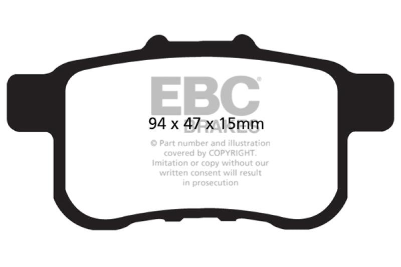 EBC 09-14 Acura TSX 2.4 Greenstuff Rear Brake Pads - Corvette Realm
