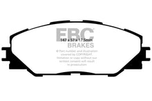 Load image into Gallery viewer, EBC 09-10 Pontiac Vibe 2.4 2WD Redstuff Front Brake Pads - Corvette Realm