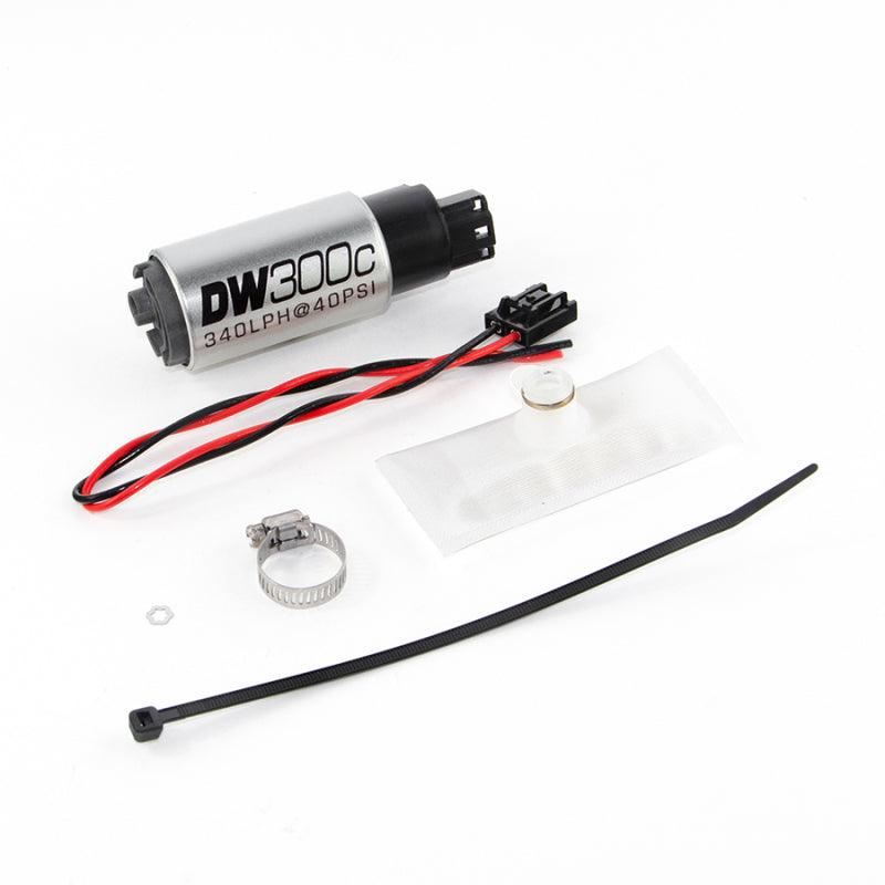 DeatschWerks 88-91 BMW 325i DW300C 340 LPH Compact Fuel Pump w/ Install Kit (w/o Mounting Clips) - Corvette Realm